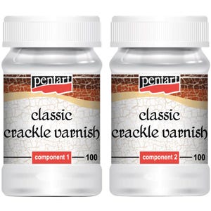 Klasyczny zestaw lakierów spękanych 20 ml/50 ml/100 ml * 2 szt. Pentart Water Based 2 Part Crackle