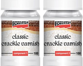 Set di vernici Classic Crackle 20 ml/50 ml/100 ml * 2 pezzi Pentart a base d'acqua 2 parti Crackle