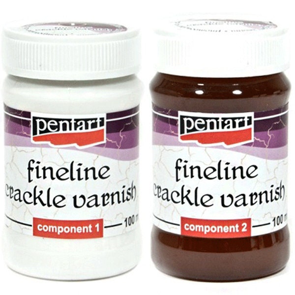 Pentart Crackle Medium, Vernis FINELINE voor kleine scheuren Tweecomponentenset 20/50/100 ml