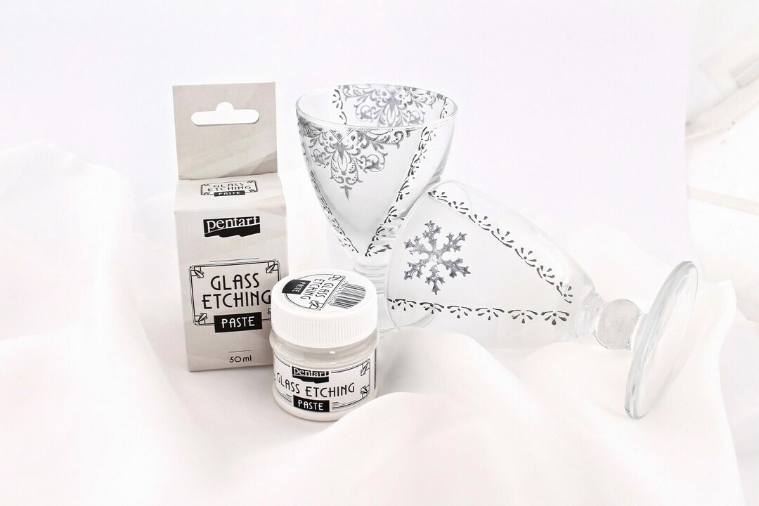 Pentart Glass Etching Cream 50ml, Etching Paste Etsy