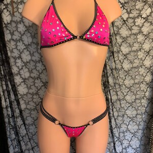 2 piece bikini w/ triple strap thong
