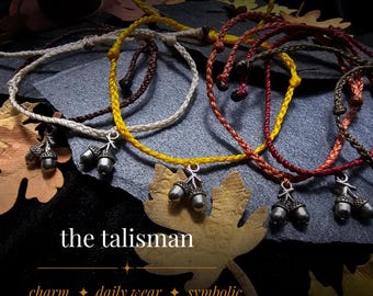 The Talisman | Mabon Acorn Charm Bracelet: Hand-Braided Autumn Friendship Jewelry