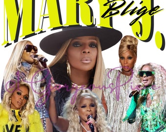 Mary J Blige PNG, SVG, PDF digital downloads, Mary J Blige t-shirt print, Mary J Blige For the Fans Tour, 300DPI