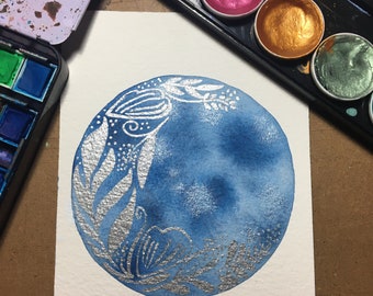 Blue Swirl Moon