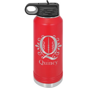 Personalized 32oz Water Bottle With Flip Top Lid Laser - Etsy