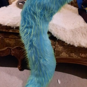 Hand-Sewn Faux Fur Fursuit Tail with Belt Loop