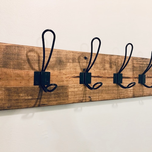 Reclaimed Wood Coat Rack Entryway Rack Rustic Coat Rack Etsy