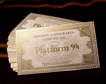 Platform 9 3/4 Ticket Printable Free
