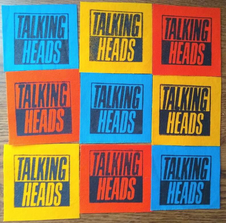 Hand Printed Talking Heads Logo Punk Patches Fifteen Colors Etsy