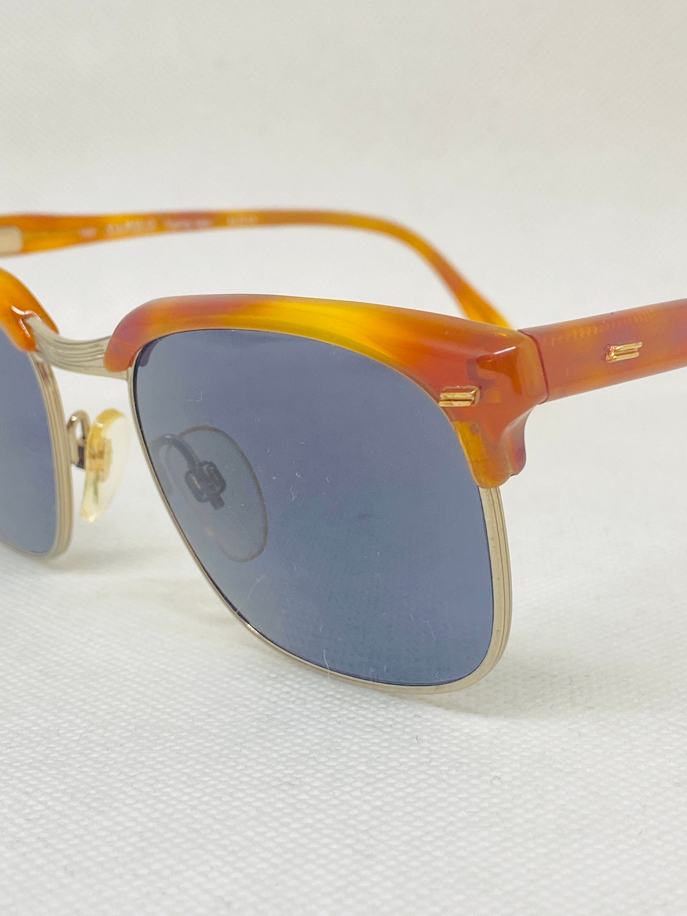 Lunettes Vintage SAFILO 1410 - Monture Or Cuivre Ovale - Neuf Sans Étiquette - Unisexe