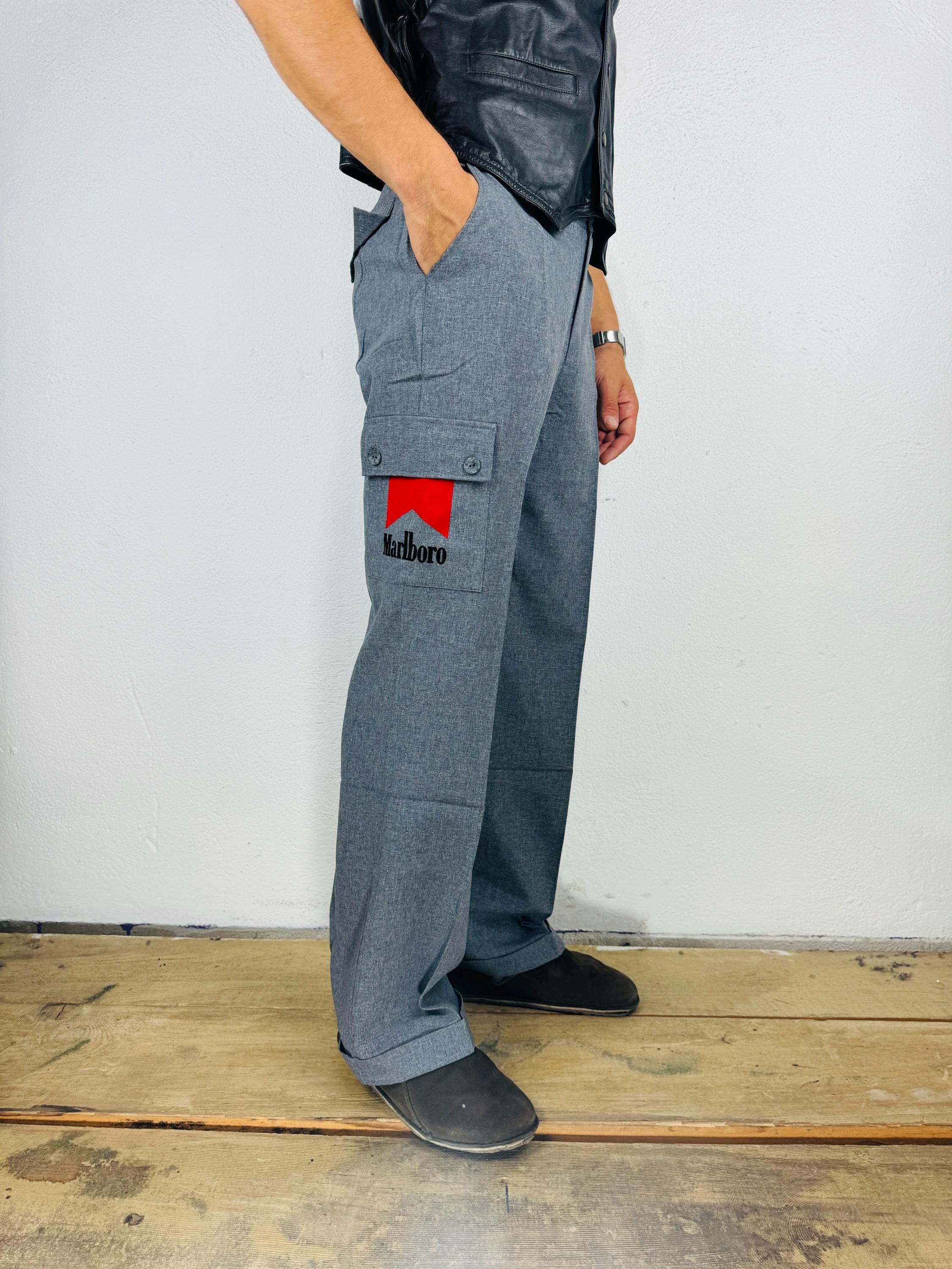 Rare Vintage MARLBORO Adventure Team Windbreaker Track Pants