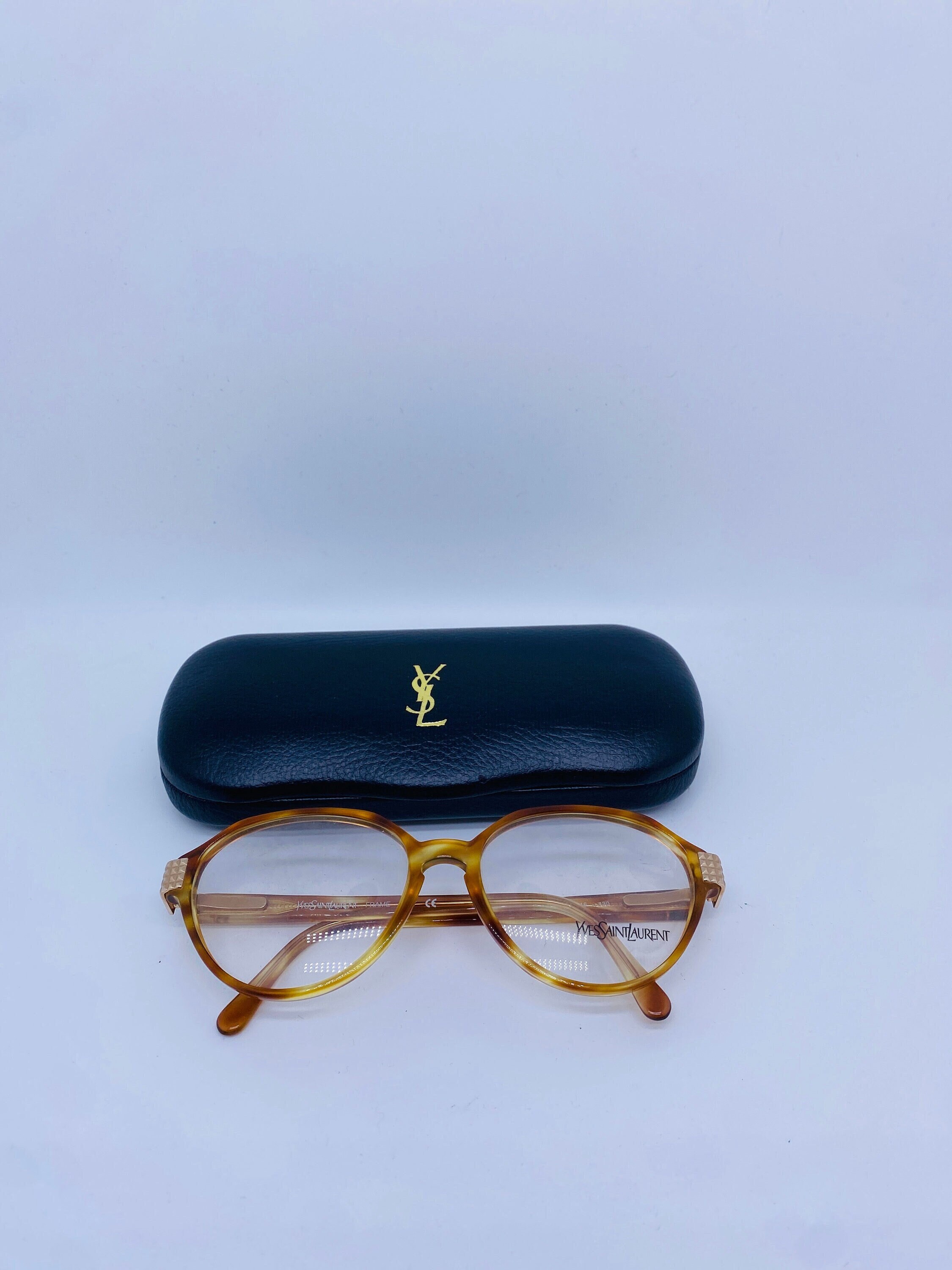 【ヴィンテージ】YSL Yves Saint Laurent メガネ 真骨頂CLASSICモードデザイン 1970s-80s ITALY製 デッドストック YSL