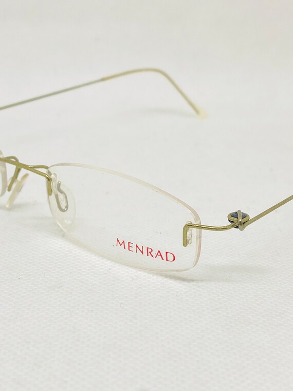 Monture De Lunettes Vintage MENRAD 422-980 - Forme Ovale, Couleur Brun, Métal - Taille 50-16-140 - NEUVE Sans étiquette (NOS)