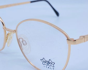 Vintage Womens Luxottica 2184 G505 Eyeglasses Gold Frames 