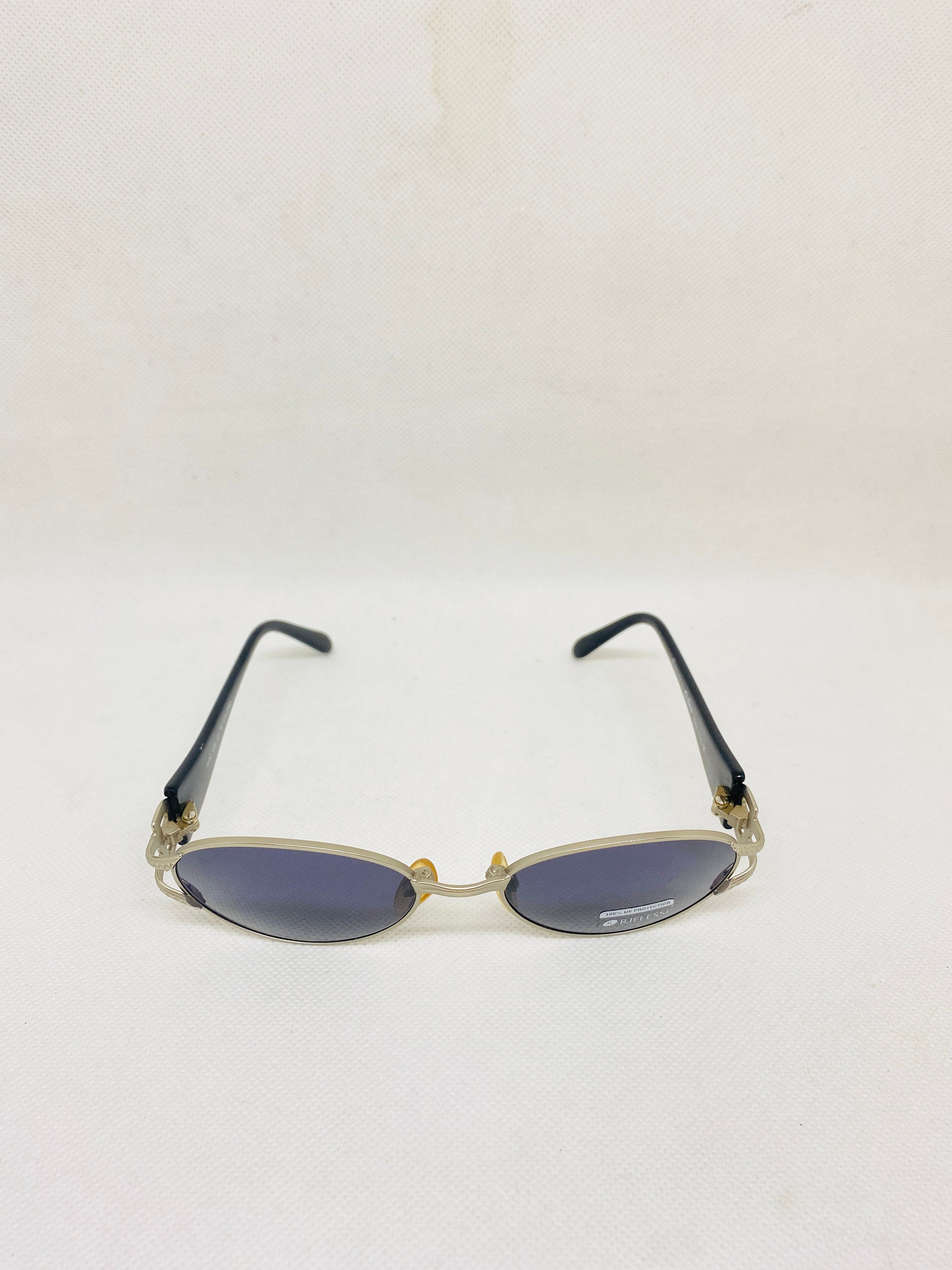 Vintage 90\'s NEW Sunglasses Made In Italy RIFLSSI by Piave Black Gold Accents Vintage RIFIESSI BY PIAVE Sunglasses Model 531 Col. 533E  main image 3