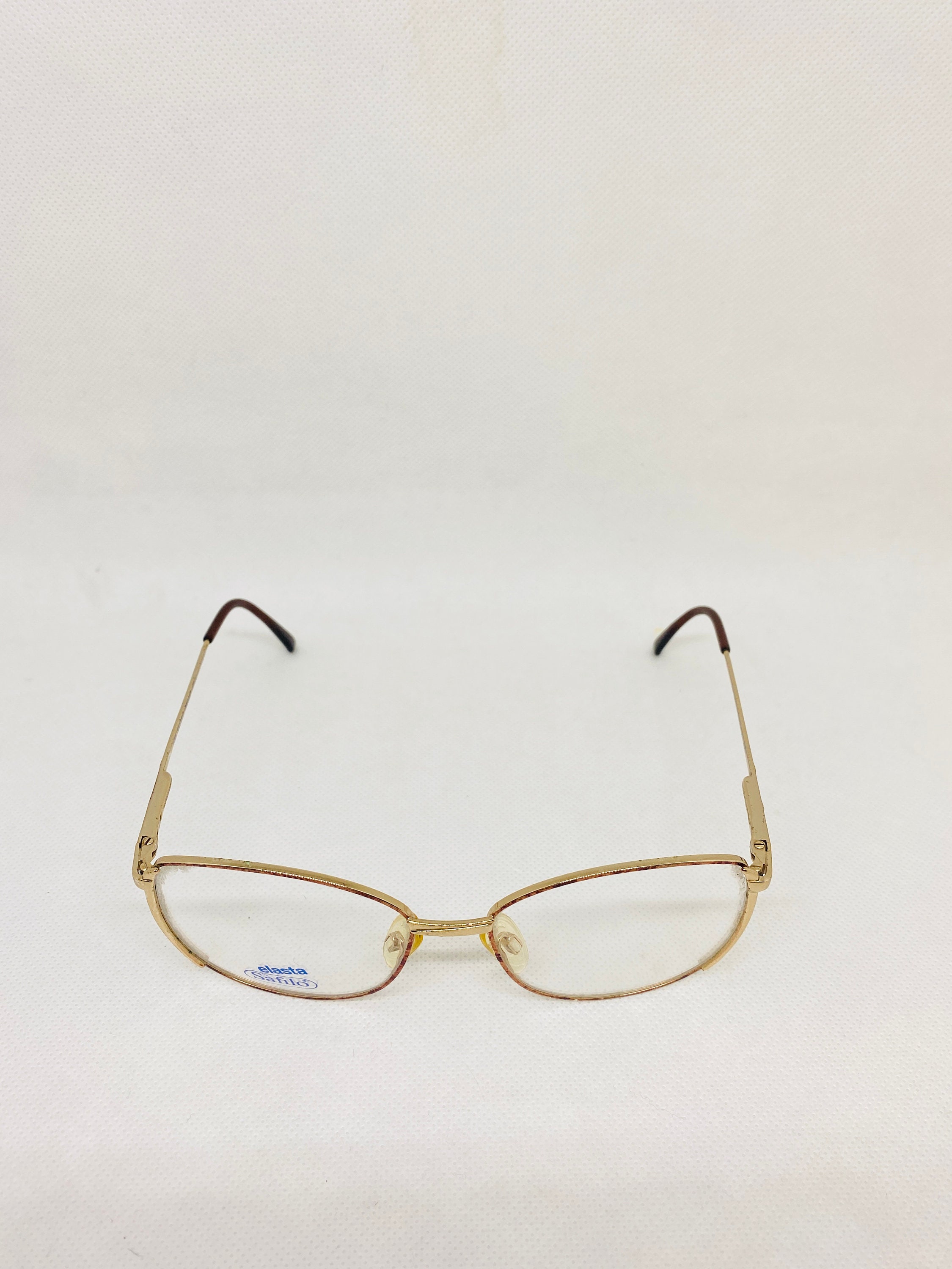 Vintage Safilo Elasta 4805 IN5Eyeglasses Gold Oval Frame  Unisex  Made in Italy Vintage Brille Safilo elasta SP 132 Gold Schwarz Oval  main image 3