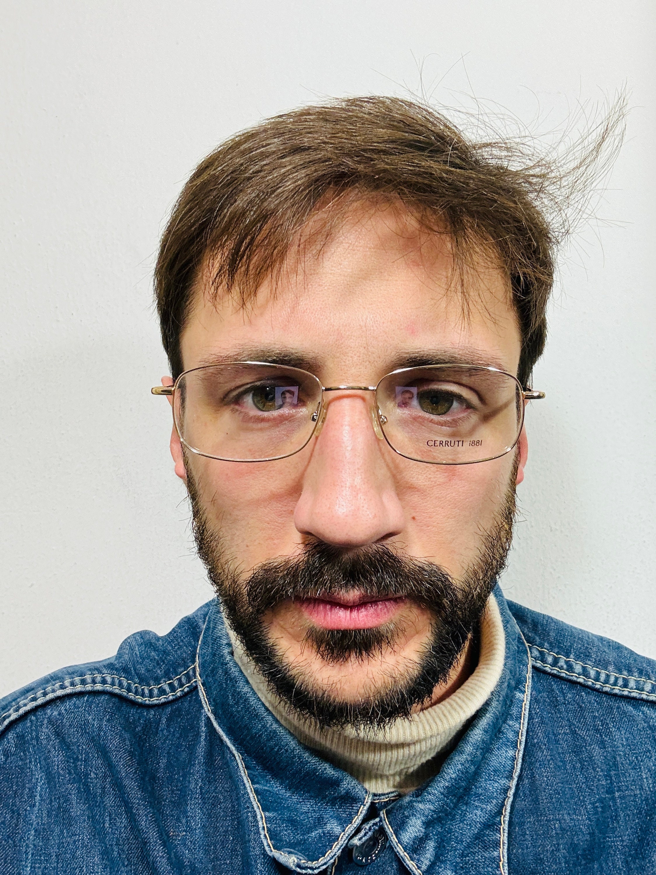 Lunettes Vintage Cerruti 1881 - Monture Ivoire Carrée 56/17 - Branches 140 Mm - Neuf Jamais Porté
