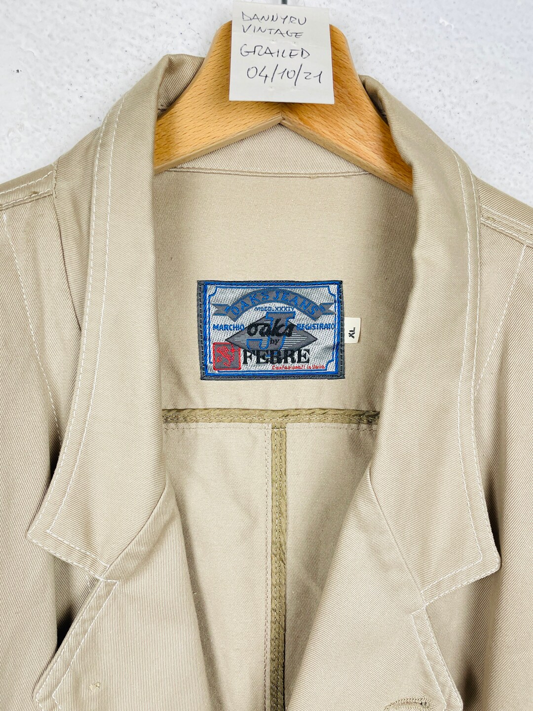 90's イタリア製 oaks by FERRE ダブルブレスト オーバーコート 【公式