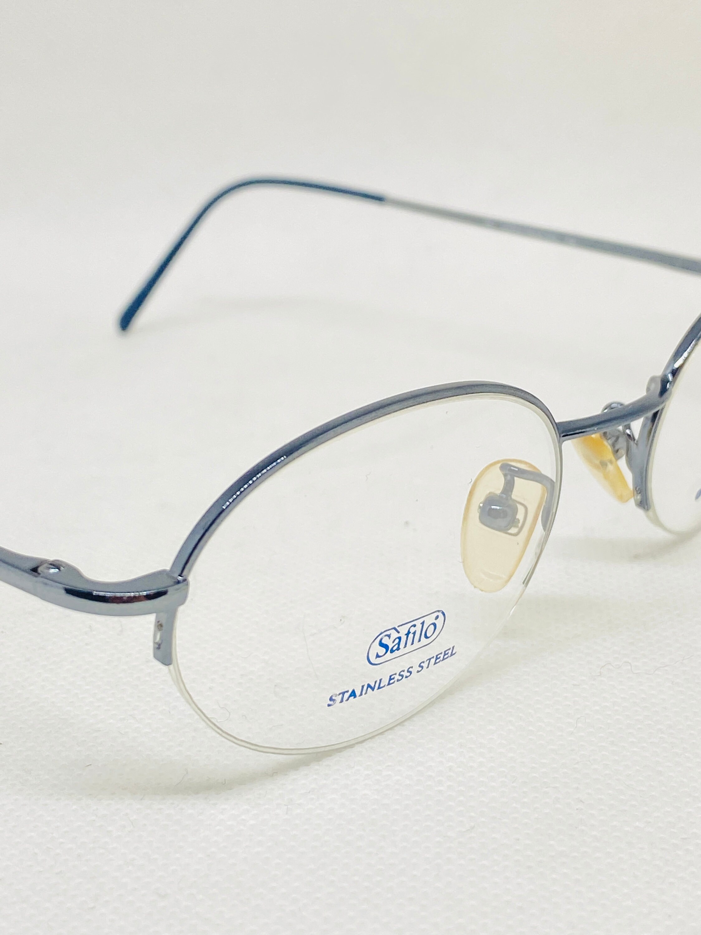 Small SAFILO stainless steel glasses unisex Safilo LINEA 05 Matte ruthenium 50/20/145 MAN Eyewear Frame  main image 2