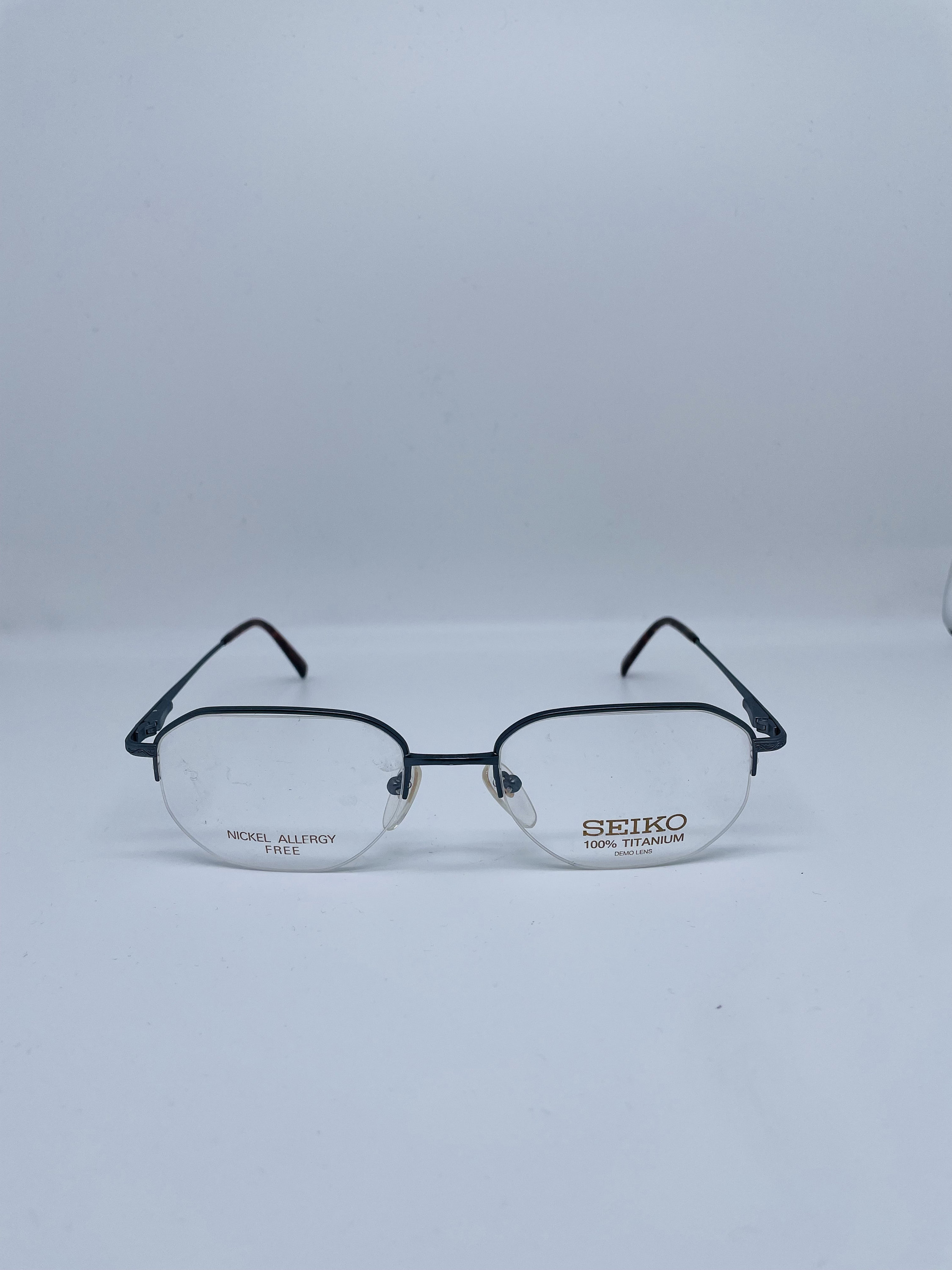 Monture De Lunettes Seiko T494 Titan Bronze - Demi-monture Neuve Sans étiquettes - Allemagne