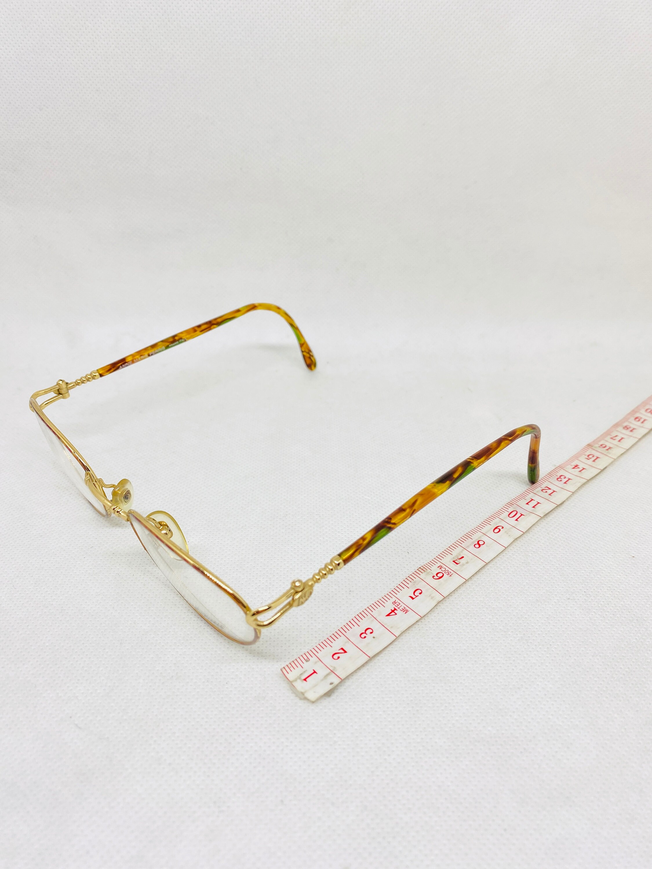 Lunettes Vintage Anne Marie Perris NOS (New Old Stock) - Monture Argent/brun Ovale - Taille 50[]20 135