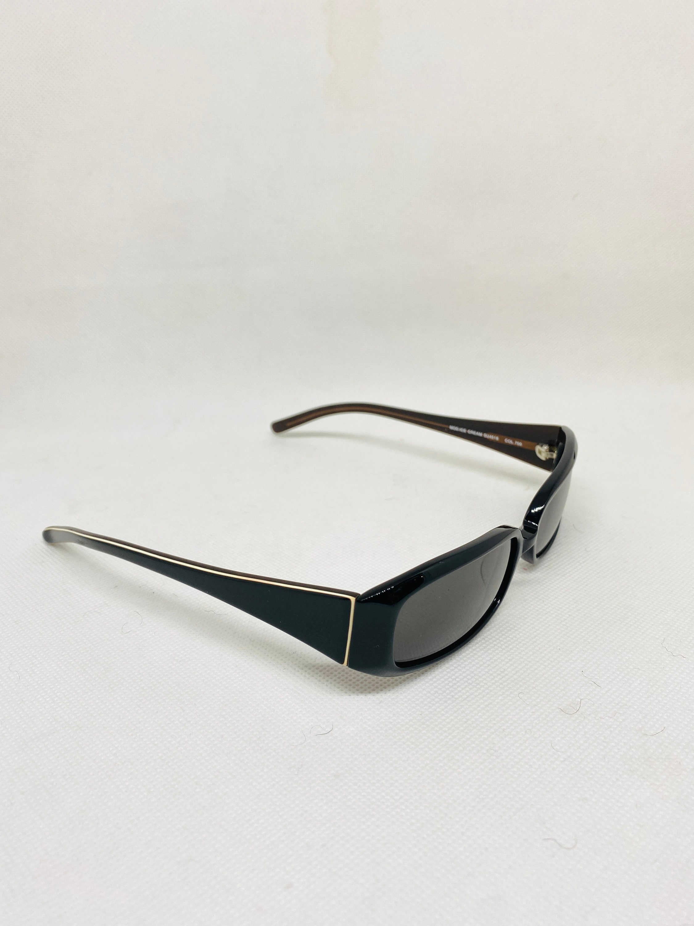 Furla Cream Sunglasses with Black Case FURLA BLACK LEATHER HARD SUNGLASSES EYEGLASSES VELVET LINED  main image 3
