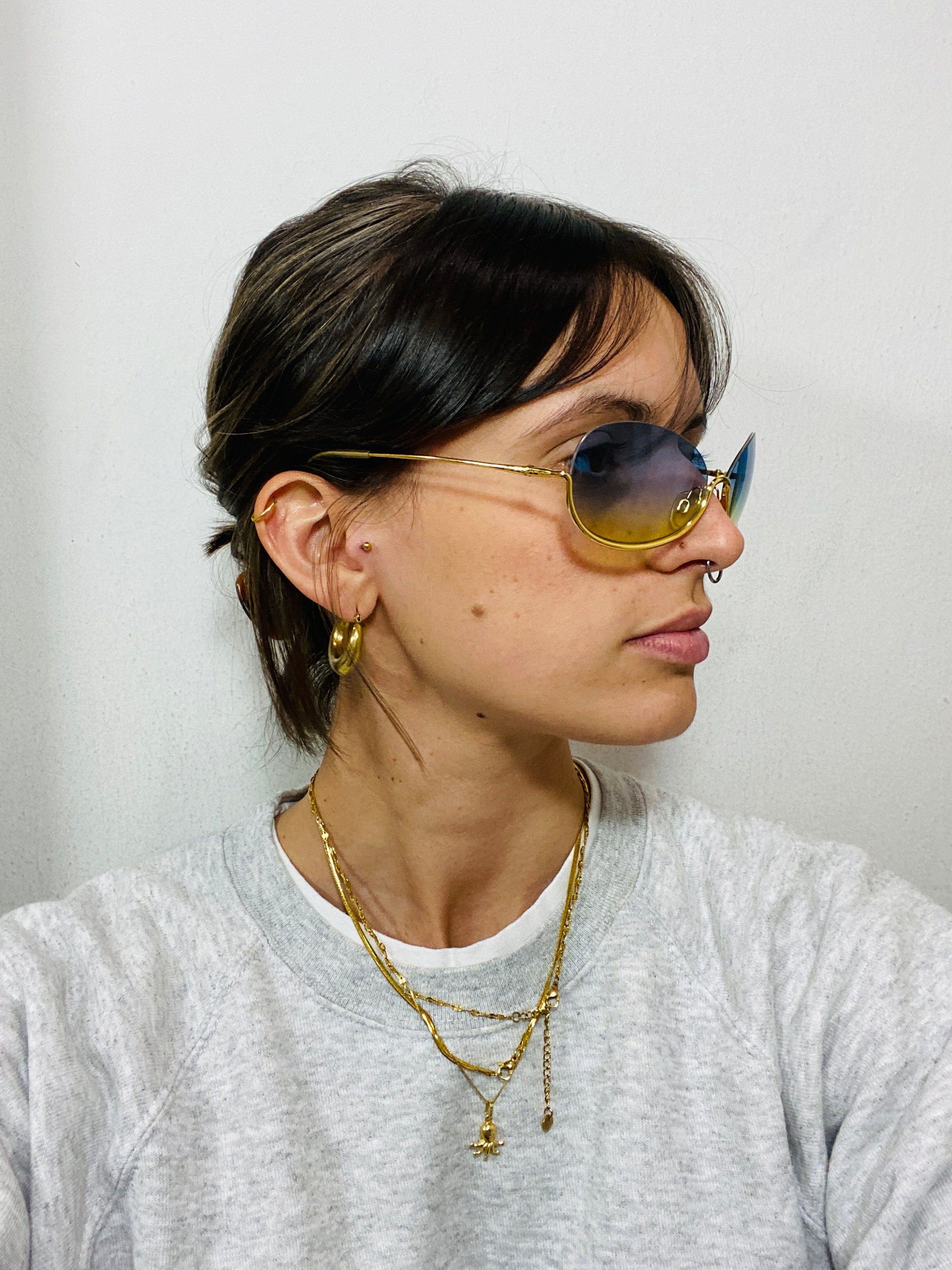 Sarafina Vintage Glasses Classic Eyewear Rare Accessory Legend Eyeglasses in Burnt Crystal | Shop Sid Mashburn main image 3