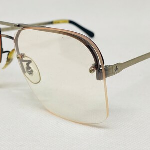 Univis USA Bronzini Gold Square Aviator Sunglasses Vintage Retro Unisex 1970 main image 2
