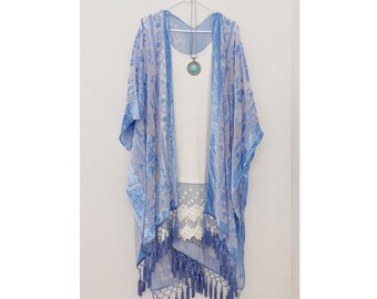 fringed kimono jacket