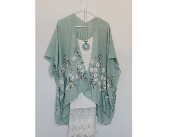 Mint green kimono cardigan discount