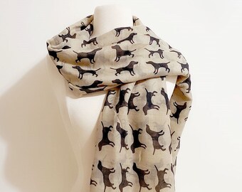 Cream Dog Scarf Gold Foil Dogs Scarves Lab Retriever Scarves Gift Off White New