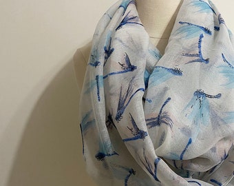 Dragonfly Scarf, Dragonfly Gift, Dragonfly Lover Gift, Black Scarf, Dragonflies, Gift For Dragonfly Lover, Scarf Women, scarves for women