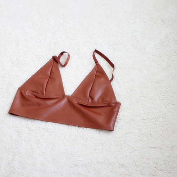 Plus size hotsell leather bralette