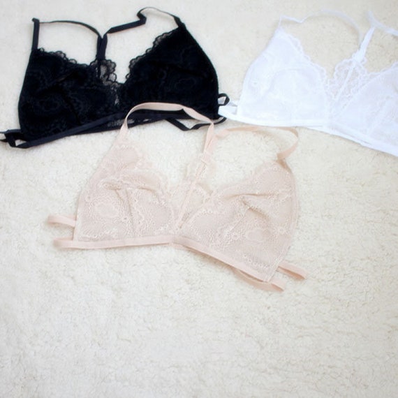 Buy 2 Get 1 Free Item, Triangle Lace Bralette 