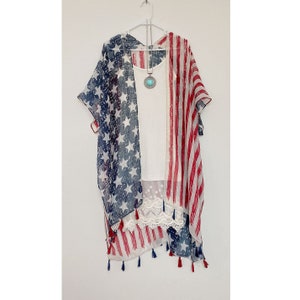 American Flag Lightweight Kimono