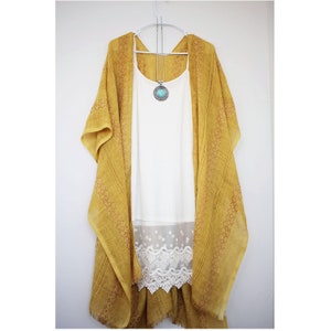 OMG so light summer kimono in mustard yellow