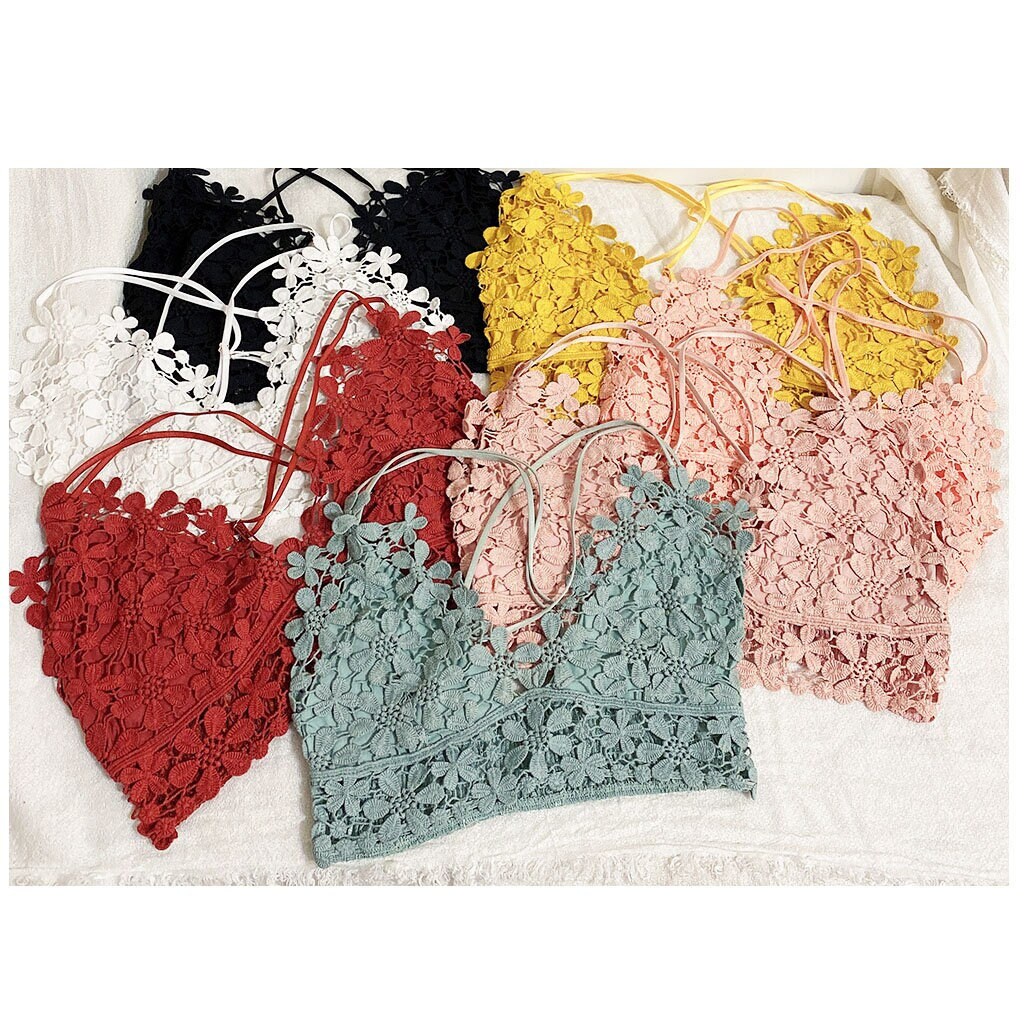 Lace Bralette Women Seamless Bralette Crop Top Breathable and