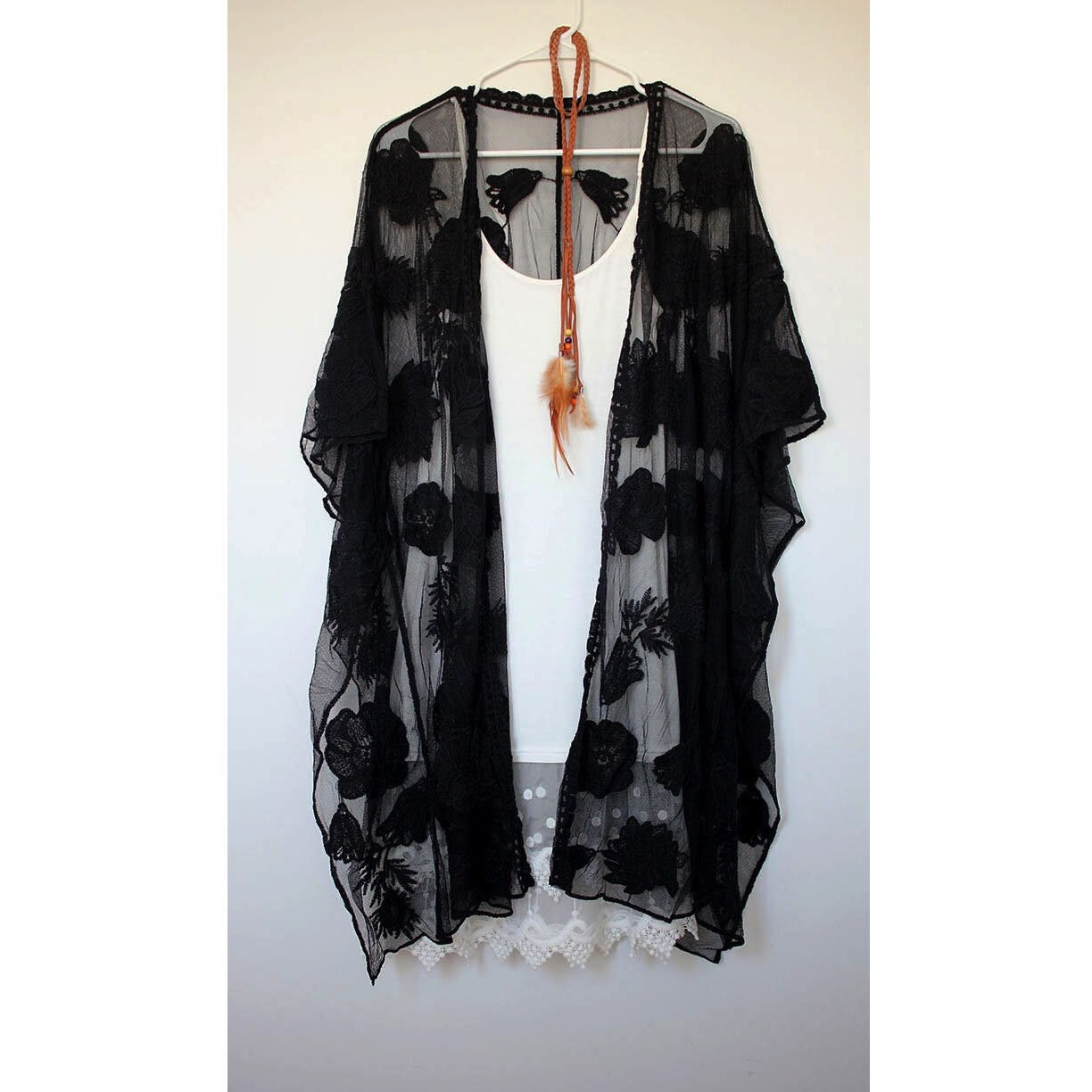 Lace kimono cheap cardigan