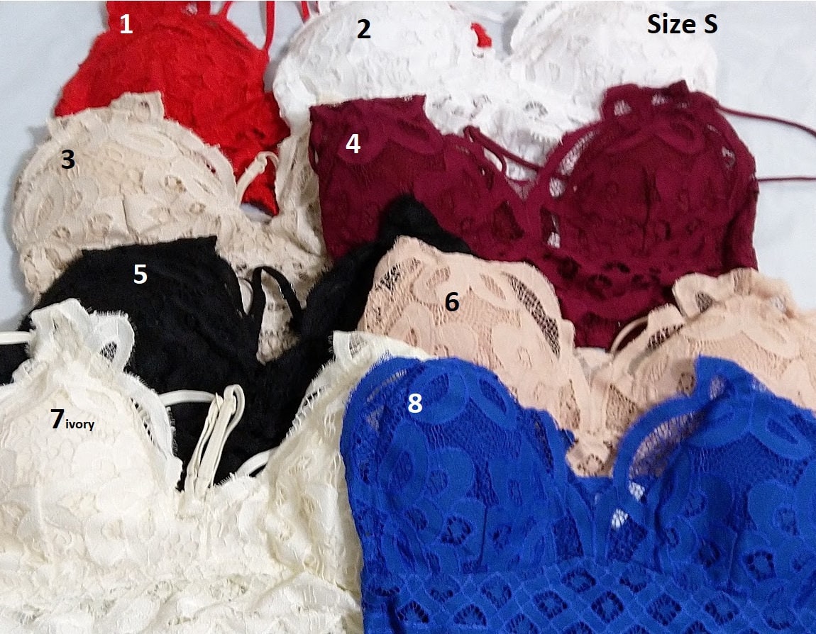 Buy 2 Get 1 Free Item, Lace Bralettes, Womens Seamless Bralette Crop Top,  Breathable and Comfy, Yoga, Non-wired, Padded, Plus Size, Xl 