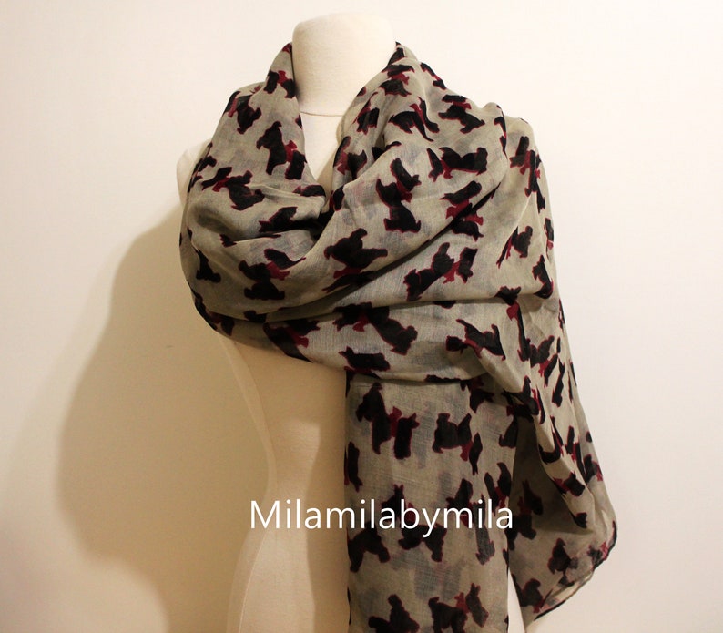 Scarf Shawl Lovely Material beach wrap gift present Paw Print Animal Scarves