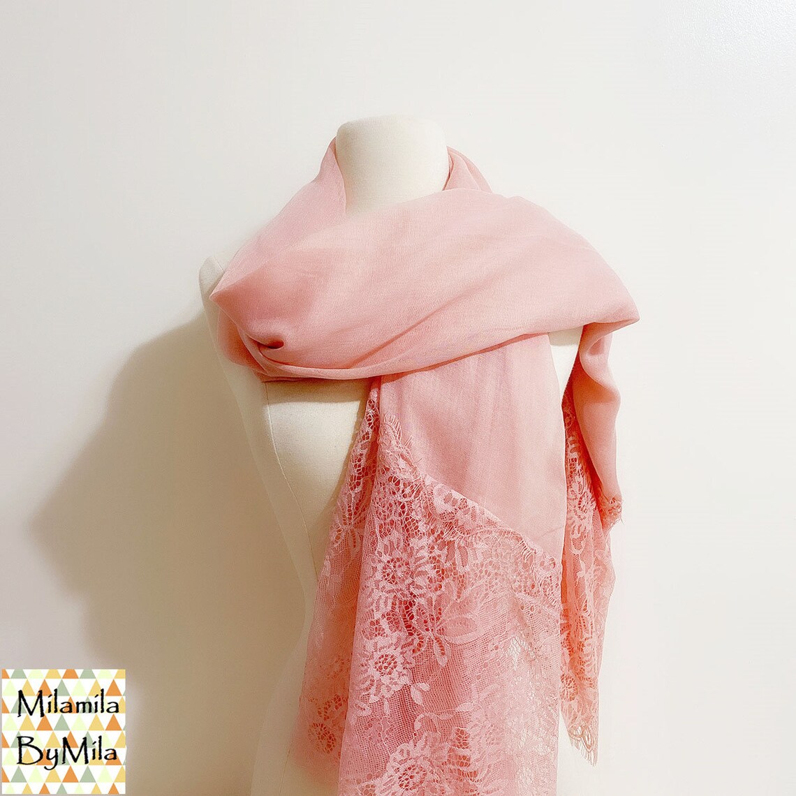 Pink Lace Scarf Bridesmaid Shawl Lace Shawl Scarf Lace Etsy