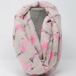 Pink Flamingo scarf, Fashion Scarf, Christmas Gift, women Fashion Accessory, animal scarves, flamingo lover, Gift scarf