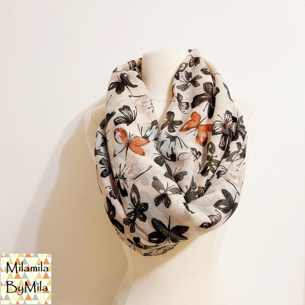 Monarch Butterfly Infinity Scarf