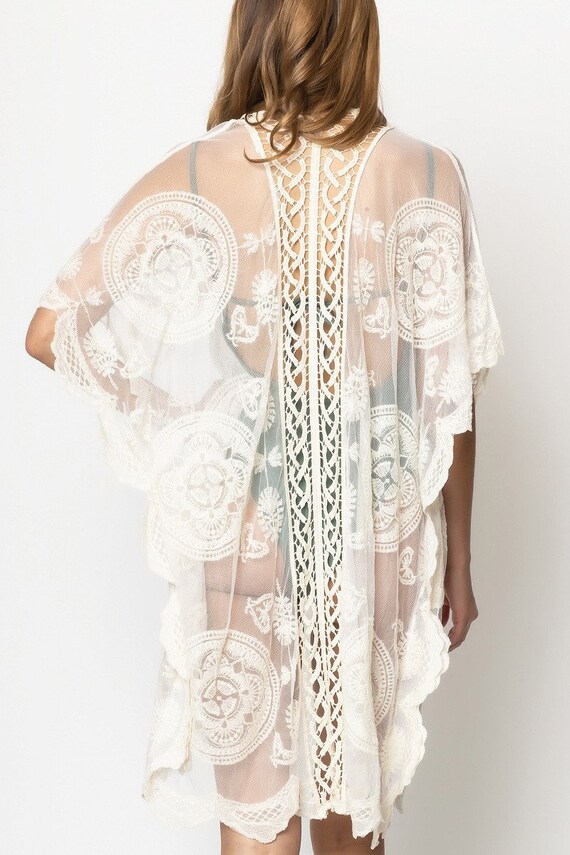 Ivory Lace Kimono