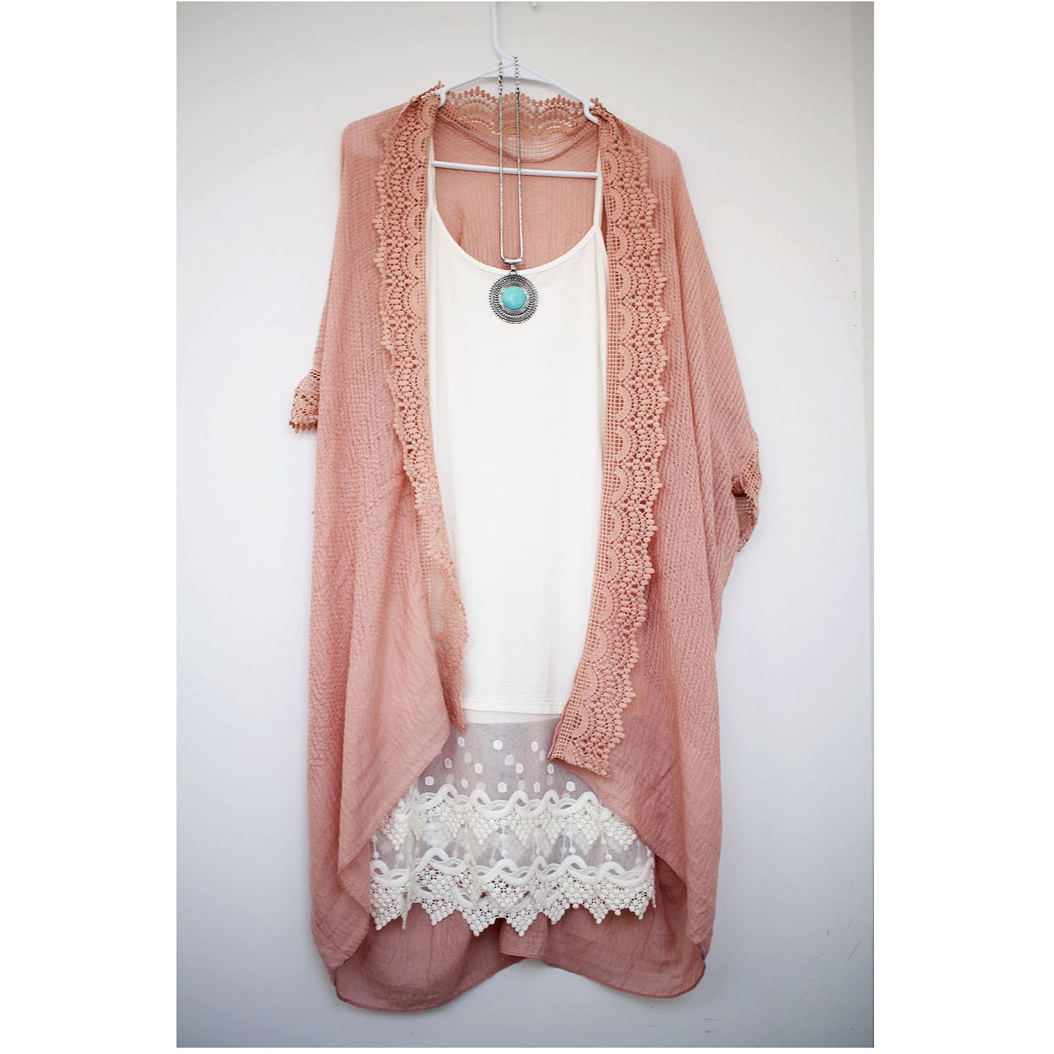 Light pink lace cardigan cheap