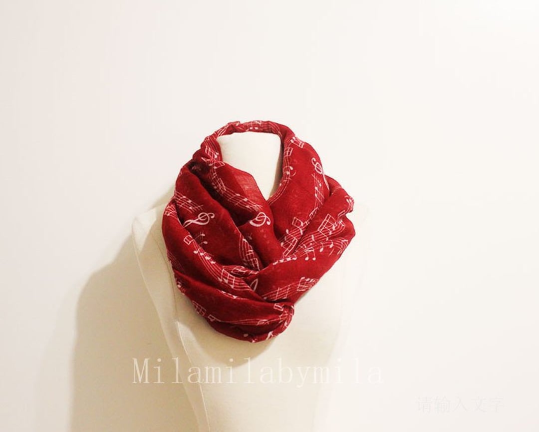 LXJLXD Grande écharpe Note De Musique Châle Pour Homme Et Femme Multifonctionnel Foulard Unisexe Polyvalent Pour L'extérieur écharpe Châle à Porter Au Quotidien, Blanc, Length 90cm