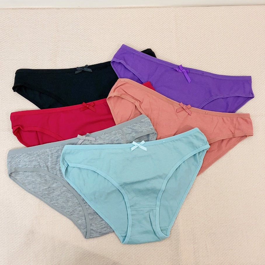 Laura Ashley Girls' Underwear - 10 Pack Stretch Cotton Briefs (Size: XS-L),  Size Large, Grey Stipres/Pink/White 
