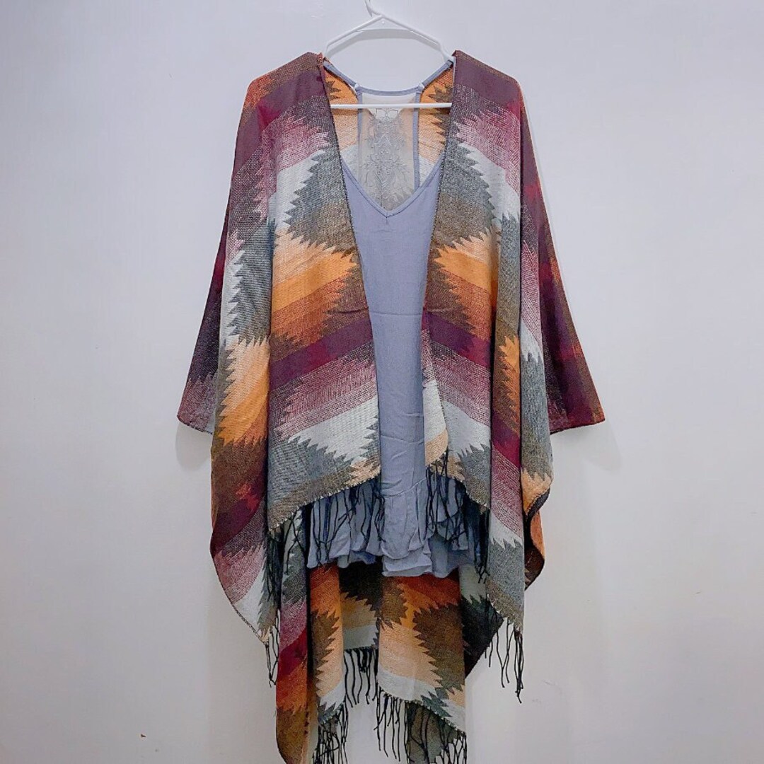 Fall Ruana Poncho Autumn Theme - Etsy