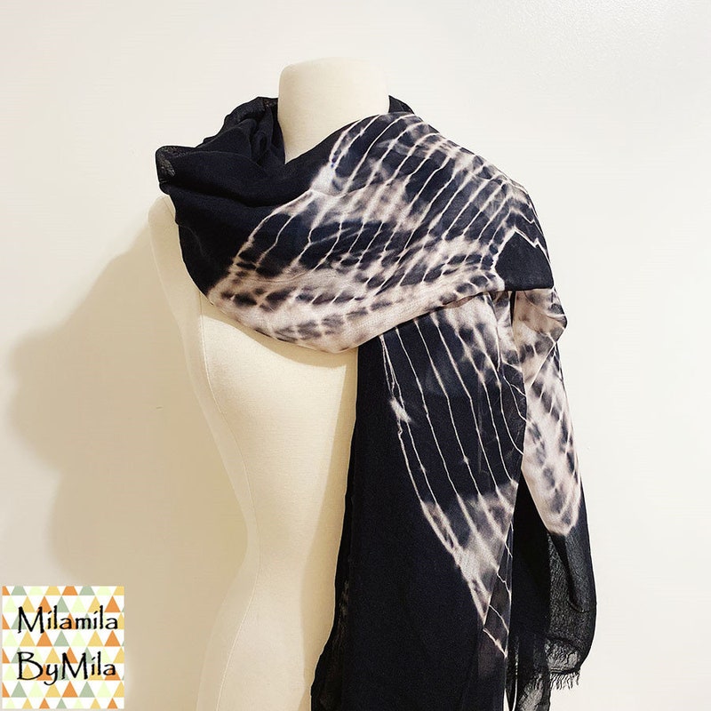 Fringe Tie-Dye Polyester Scarf