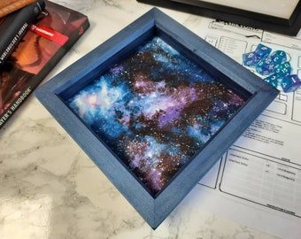 nebula ring dish Space Art wood dish Milky Way Galaxy Trinket Dish acacia wood resin celestial cosmic Galaxy Art ring holder